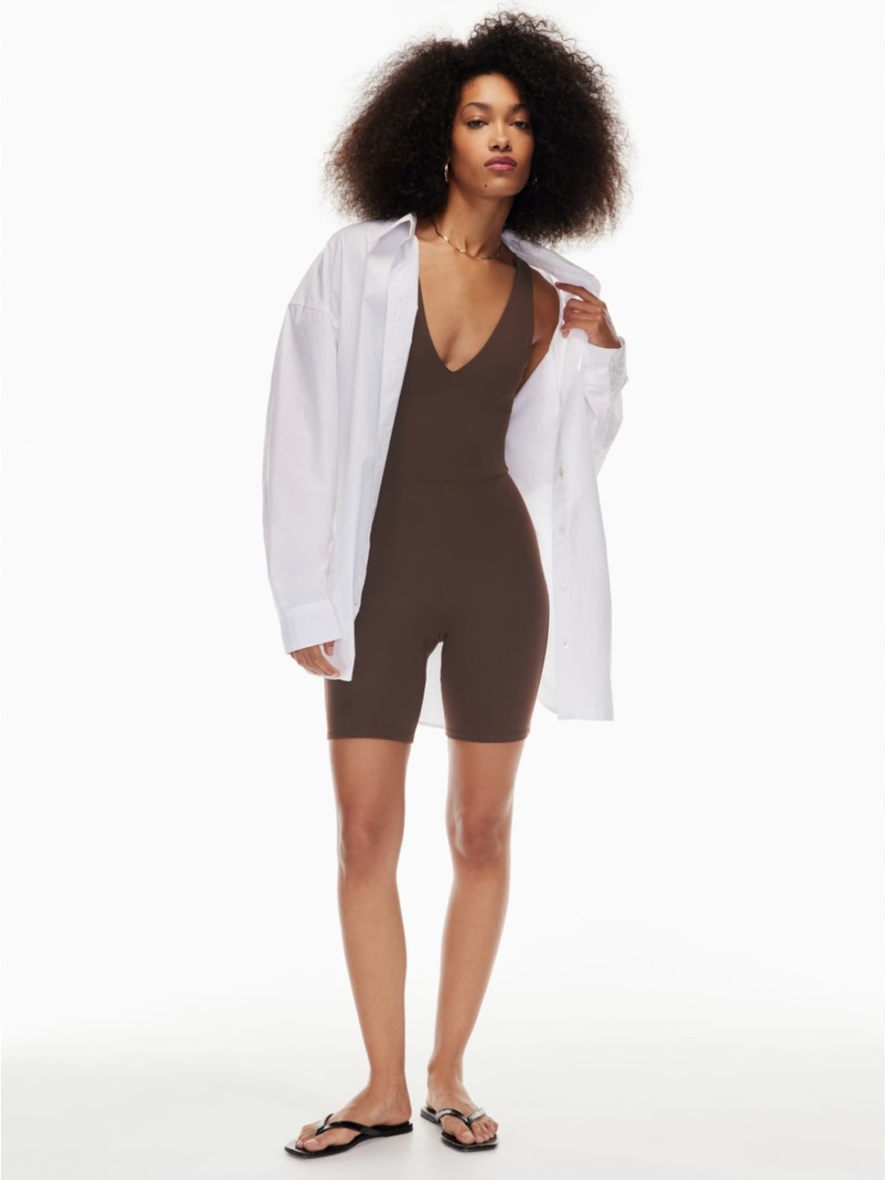 Babaton Contour Aritzia V-Neck Romper